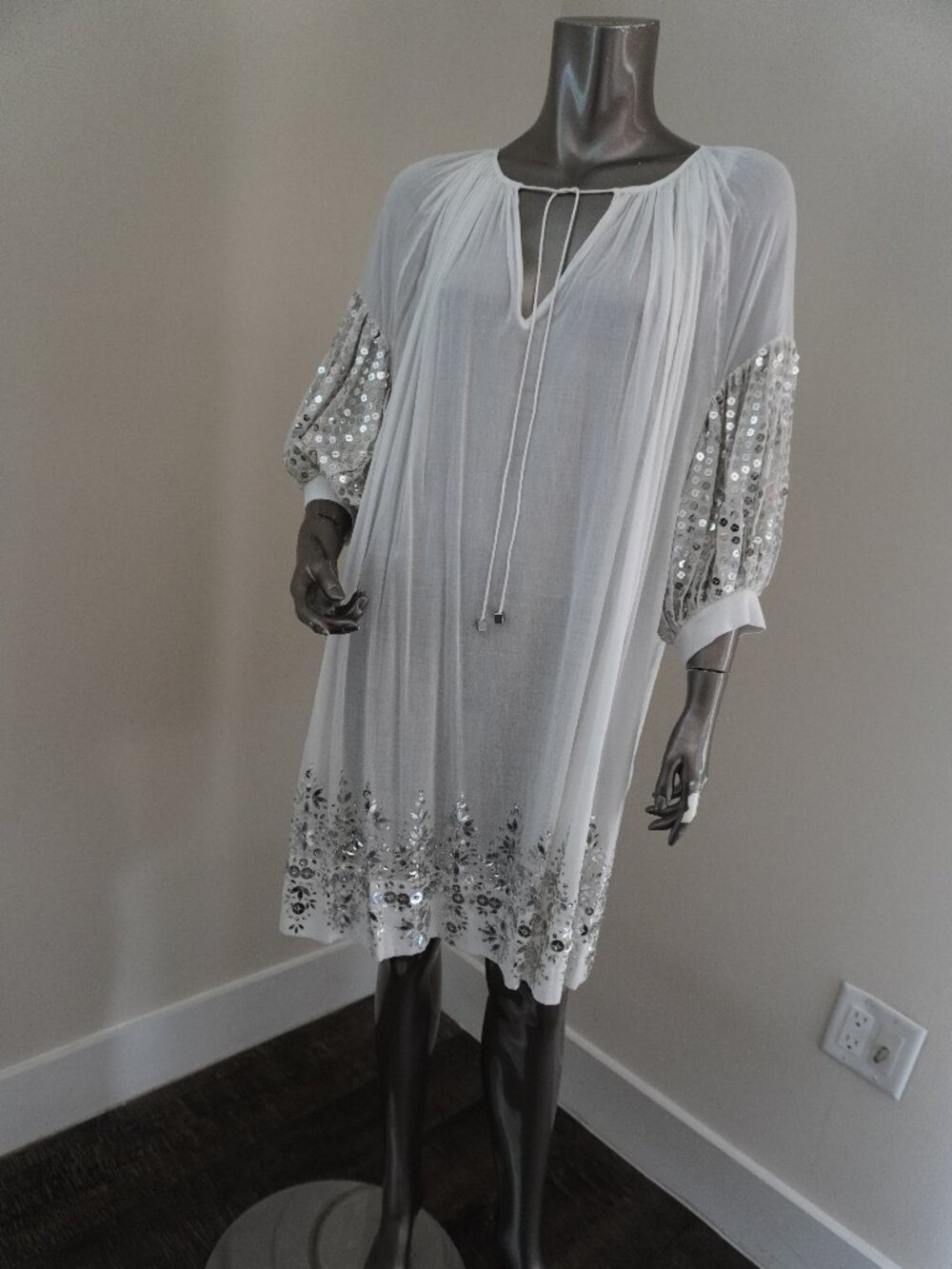 MICHAEL KORS COLLECTION Hand-Embroidered Caftan Dress - Picture 3 of 13